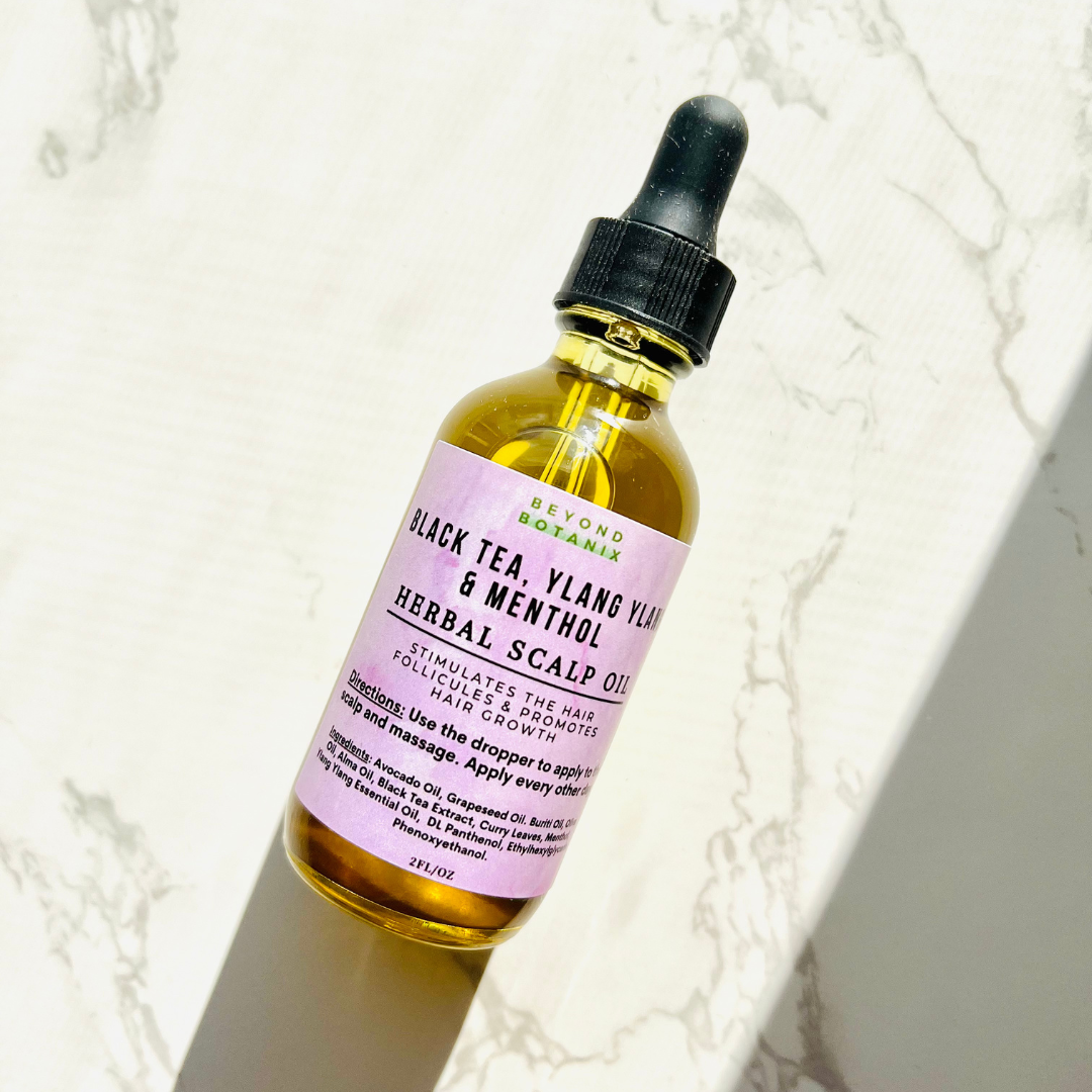 Black Tea, Ylang Ylang & Menthol Herbal Scalp Oil